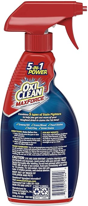 OxiClean Max Force 5 in 1 Power Laundry Stain Remover Spray, 12 oz - Image 2