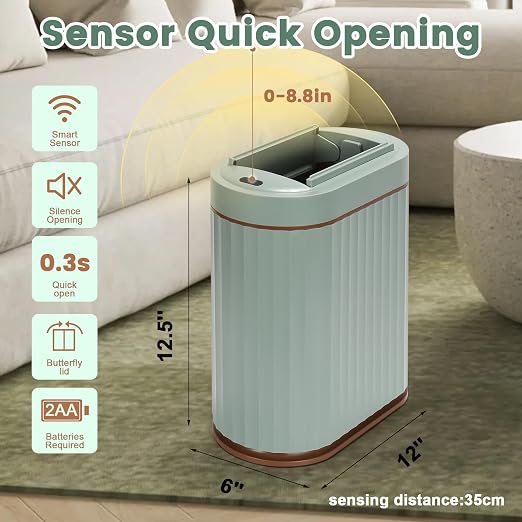 ELPHECO Motion Sensor Bathroom Trash Can - Image 7