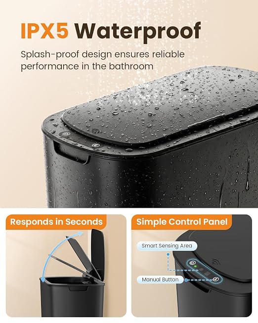 Cesun 5 Gallon Automatic Bathroom Trash Can - Image 6