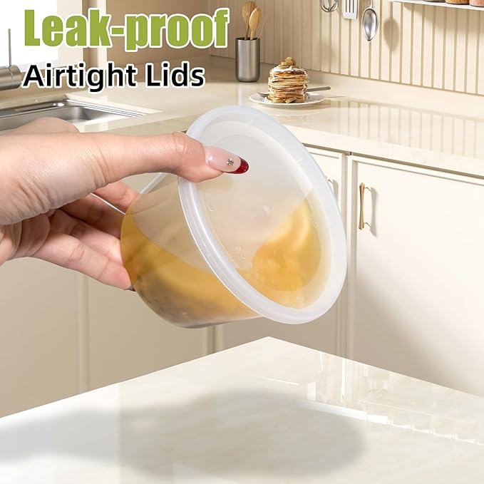 EASYTRIP [24 sets] 32oz Deli Containers with Lids，Food Storage Container with airtight lid，Plastic Soup Containers with Lids Meal Prep/BPA Free/Freezer Safe/Dishwasher Safe/Microwave Safe/Stackable