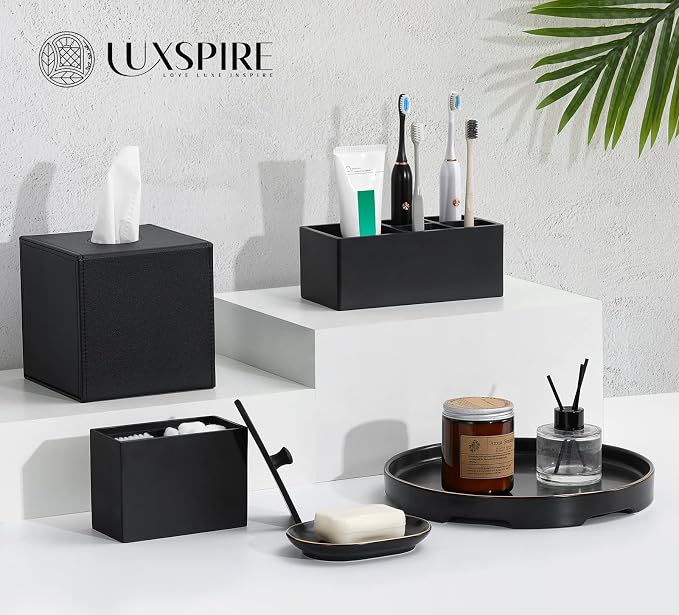 Luxspire 5 Slots Toothbrush Holders, Toothpaste Holder - Image 7