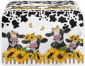 UNICEU Sunflower Farm Cow Animal 4 Slice Quilted Toaster Cover for Dust Protection, Bread Maker, Small Appliances