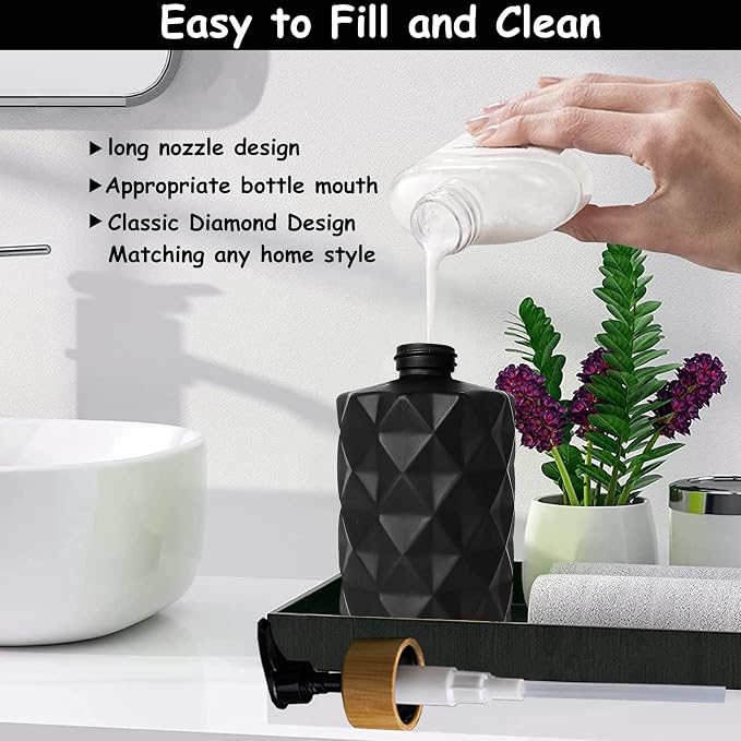 YYTSGG Black Glass Soap Dispenser Set - Image 3
