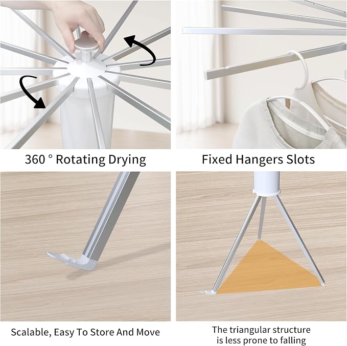 RFOUO Foldable Clothes Drying Rack Tripod - Image 5
