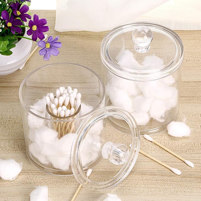 Hipiwe Acrylic Cotton Ball and Swab Organizer - Image 8