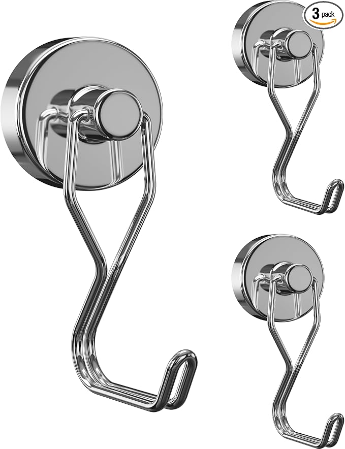 Tohoer Magnetic Hooks, 100LBS Neodymium Magnets Hook Heavy Duty by Tohoer