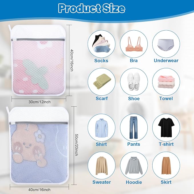 4-Pack Durable Honeycomb Mesh Laundry Bags - Image 2