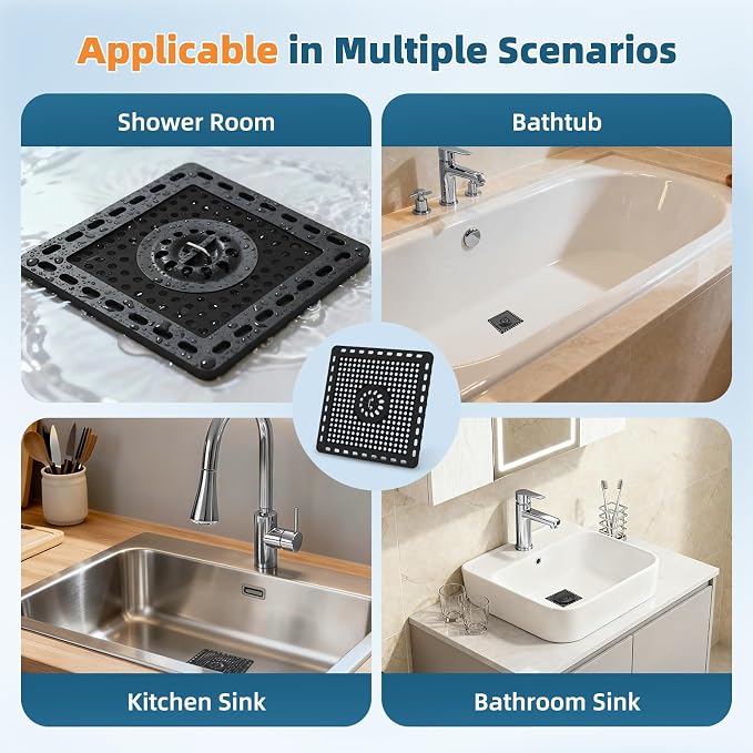 Hibbent Upgraded Shower Drain Hair Catcher, Shower Cover - Image 6