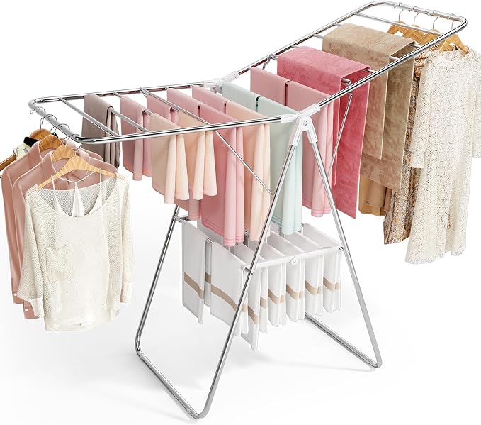 Large Stainless Steel Clothes Drying Rack | Drying Rack Clothing by APEXCHASER