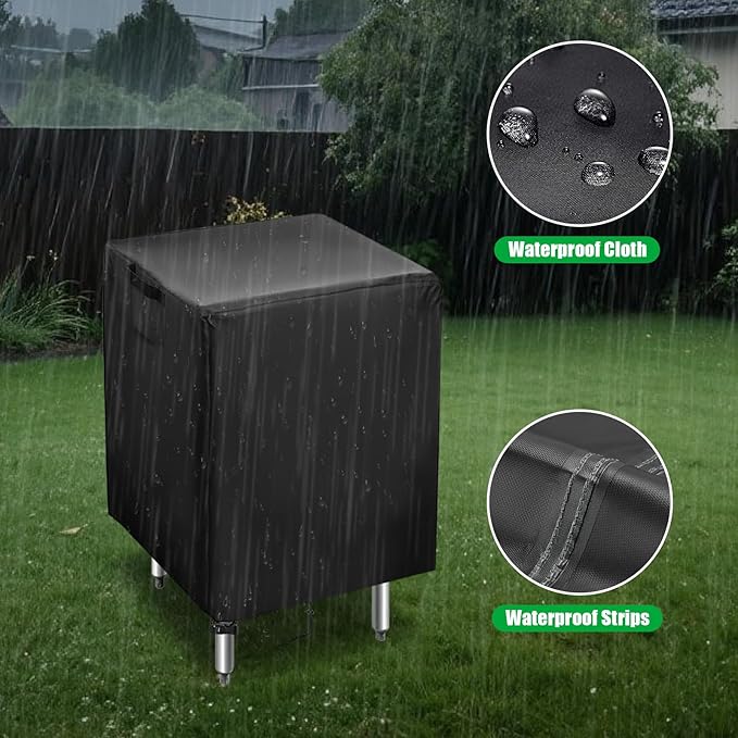 Outdoor Prep Table Cover,24 Inch Waterproof Stainless Steel Prep Cart Table Cover,Patio Kitchen Grill BBQ Food Prep Table Cover - 24 x 24 x 34 Inch
