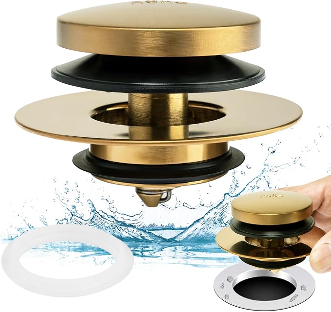 Universal Tip Toe Bath Drain Stopper and Cover, Bathtub Drain Stopper, Replaces by Artiwell