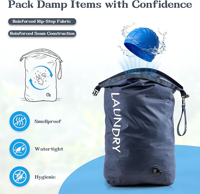 Compression Laundry Bag, Waterproof Travel Storage - Image 4