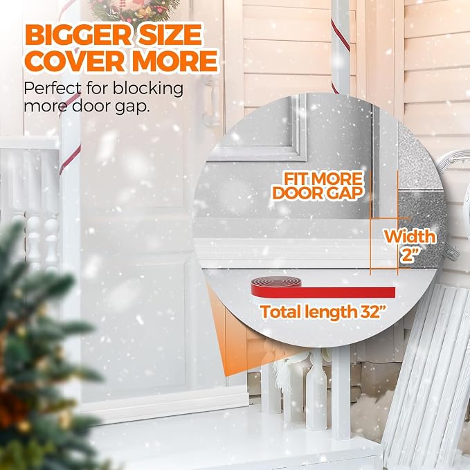 Holikme Door Draft Stopper Under Door Draft Blocker Insulator Door Sweep - Image 4