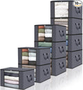 10 Pack Storage Bags for Clothes Blanket Storage Bins by Fabtotes