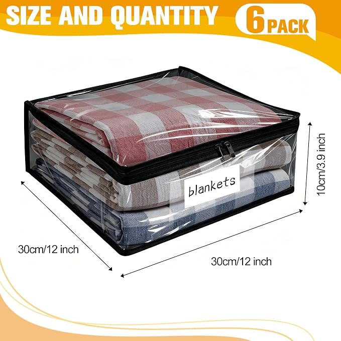 Plastic Storage Bags with Easy-Glide Zipper, Durable Clear Vinyl Zippered - Image 2