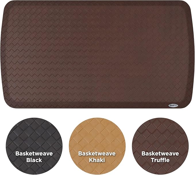 GelPro Elite Premier Gel & Foam Anti-Fatigue Kitchen Floor Comfort Mat, 20" x 36", Basketweave Truffle