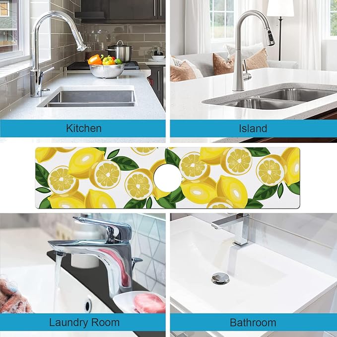 Kitchen Sink Splash Guard Faucet Mat Super Absorbent Fast Drying Mat Sink - Image 4