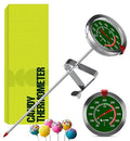 Candy Thermometer with Pot Clip - Deep Fry Oil Thermometer for Frying and Candle Making - Green