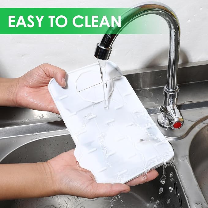 Dimeho Sink Faucet Splash Guard Mat Silicone Soap Dish Pad Faucet Handle Drip - Image 5