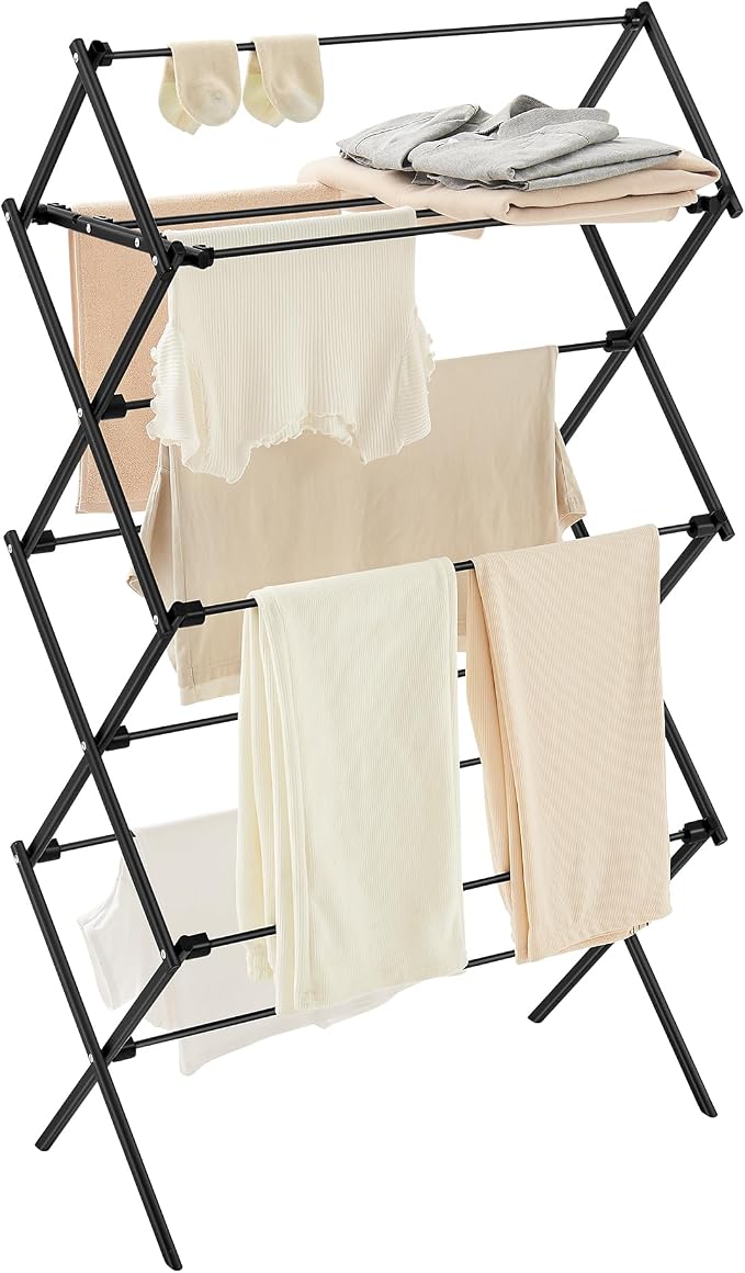 SONGMICS Foldable Clothes Drying Rack, Laundry Drying Rack, Clothes Airer by Unknown