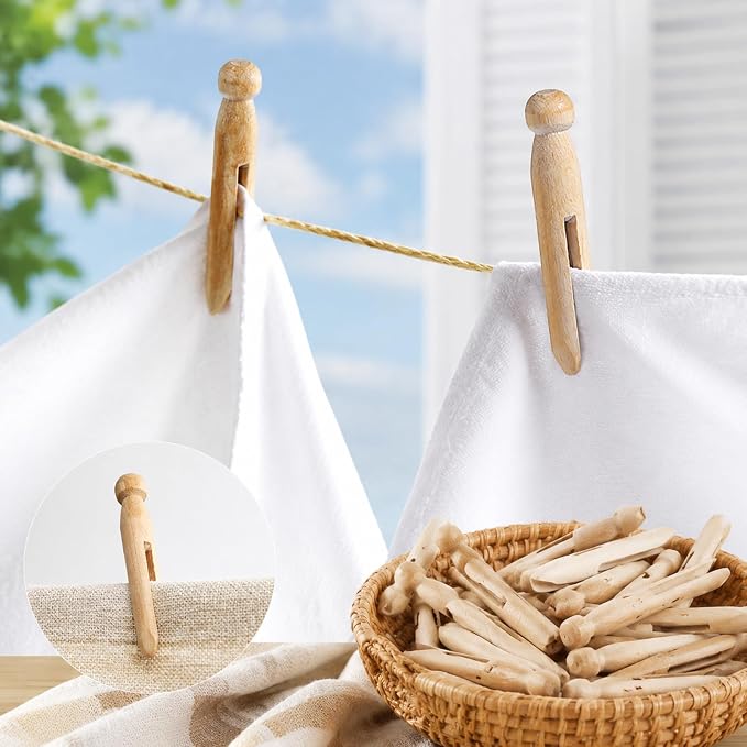 Round Wooden Clothespins - Image 5