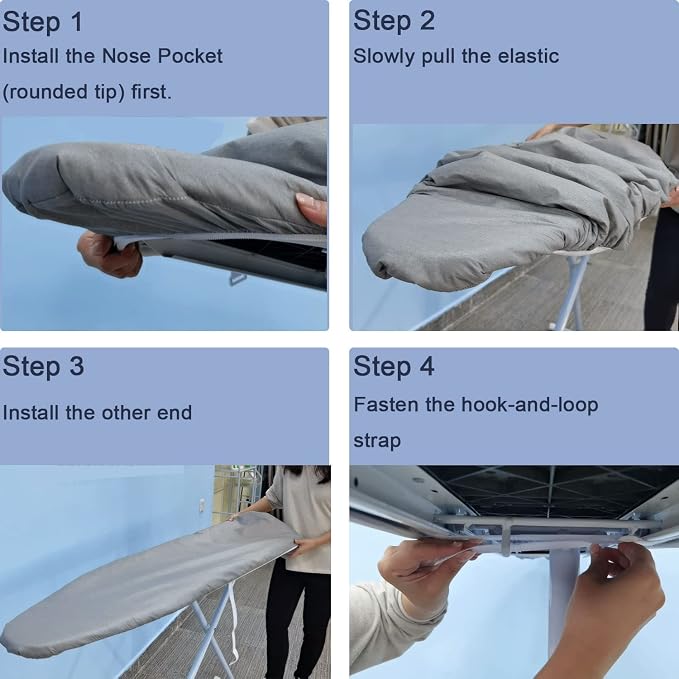 VividPaw Ironing Board Cover and Pad, Standard Size 15x54, Thick Padding - Image 6