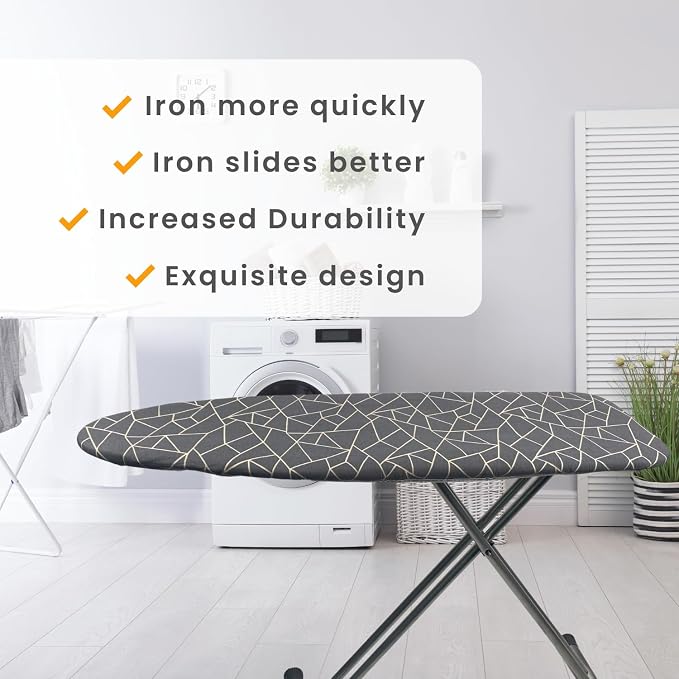 SAVUK Ironing Board Cover and Pad Standard Size 15x54 inch Extra Heavy Duty - Image 5
