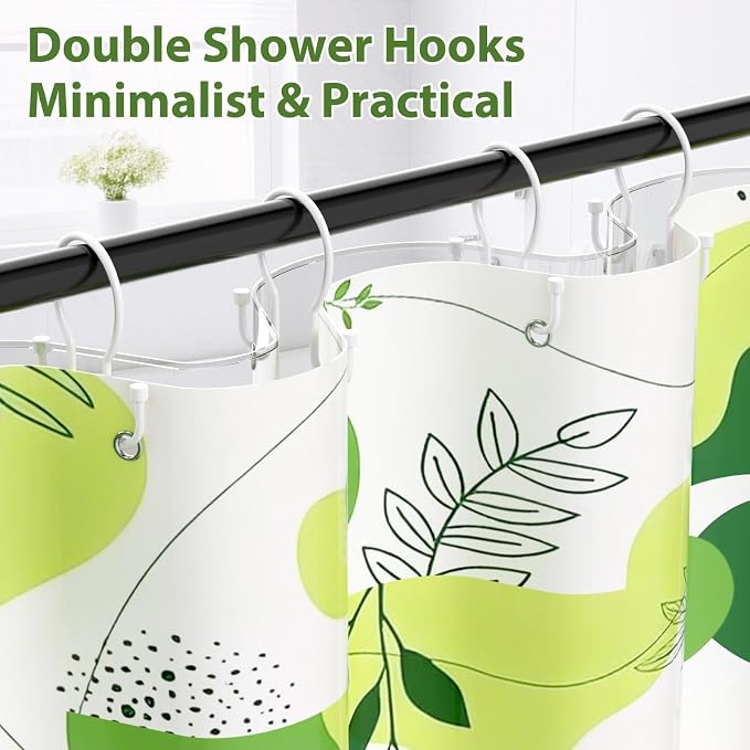 Goowin 24 Pack Shower Curtain Hooks, Simple Shower Curtain Rings, Sturdy Shower - Image 2