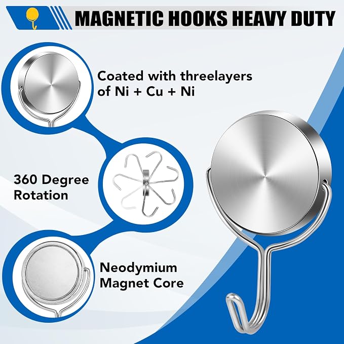 LOVIMAG Magnetic Hooks for Cruise Cabins 80Lbs 21 Pack - Image 8