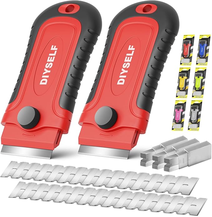 DIYSELF 2 Pack Razor Blade Scrapers by DIYSELF