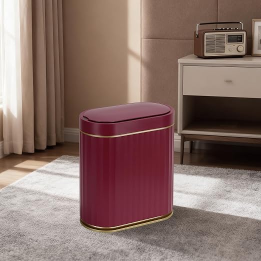 ELPHECO 2 Gallon Sensor Trash Can, Automatic Lid, Burgundy Gold | IPX5 - Image 7