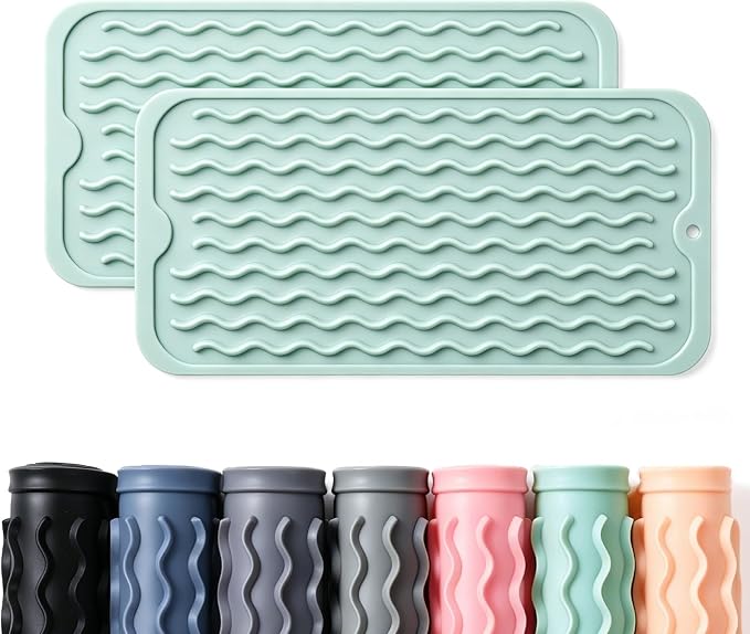 2 Pack Caketime Silicone Dish Drying Mat by CAKETIME
