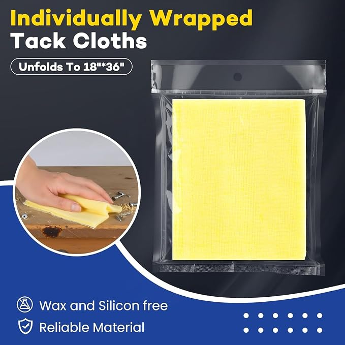 CAREGY 104Pcs Tack Cloth for Removing Dust from Woodworking, 18 x 36 Inch | - Image 2