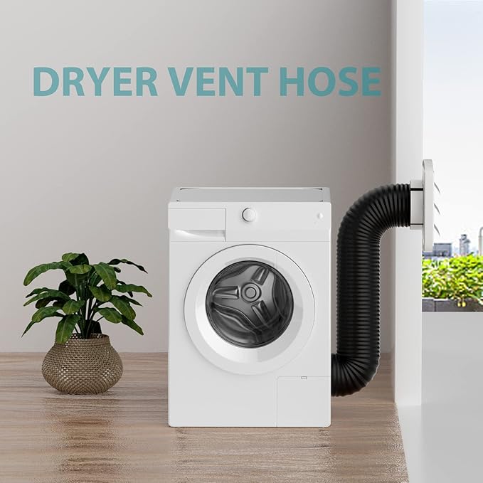 HG Power 3 Inch Air Ducting, 16 Feet Flexible Aluminum Dryer Vent Hose, Three Layer Protection Dryer Hose with 2 Clamps for HVAC Ventilation Heating Cooling Exhaust