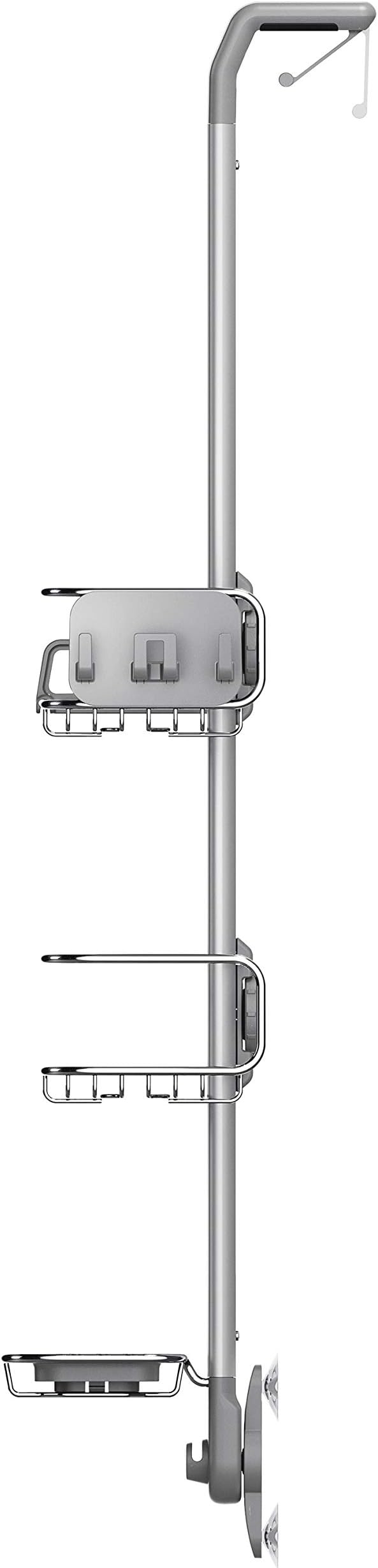 simplehuman Over Door Shower Caddy, No-Drill Auto-Tightening Hanger - Image 2