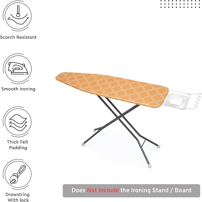 Encasa XO Ironing Board Cover and Pad, Thick Felt 42"x14" - Image 3