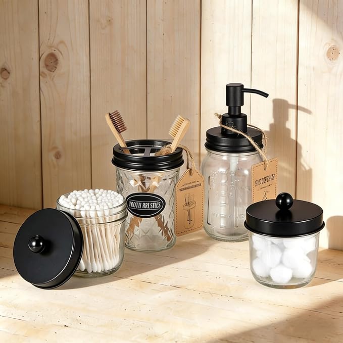 Amolliar Mason Jar Liquid Soap Dispenser, Lotion Dispenser | Rustproof - Image 4