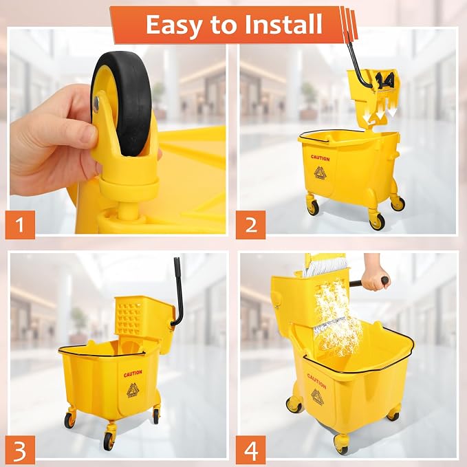 35 Qt Commercial Mop Bucket - Image 7