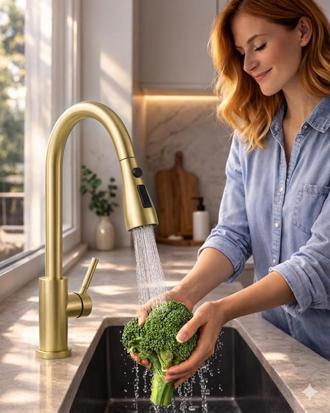 WEWE Pull-Down Kitchen Faucet, 3-Mode Sprayer, Fits Family | 360° Swivel - Image 12