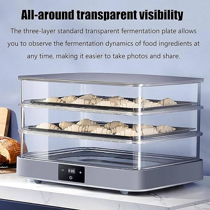40L Bread Proofing Box,Electric Dough Proofer Machine for Home,with Adjustable Temperature,Timing,and Automatic Humidity Control Fermentation Box
