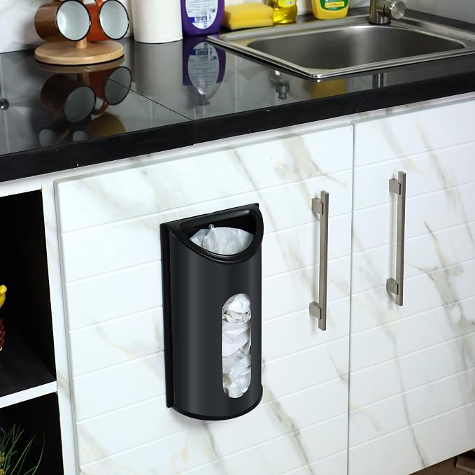 Utopia Kitchen Wall-Mounted Stainless Steel Grocery Bag Holder, Pantry or - Image 5