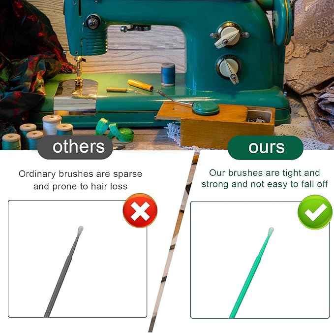 200 Pcs Sewing Machine Cleaning Brushes Tool Kit, Disposable Bendable Pointed - Image 4