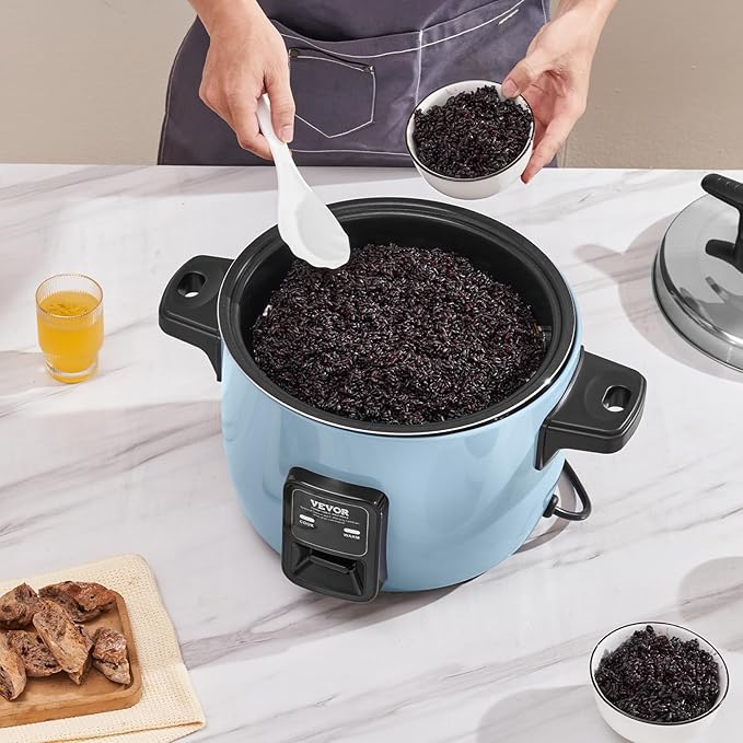 VEVOR Commercial Rice Cooker, 60-Cup Rice Cooker, 13.74 Qt / 13 Liter Large Rice Cooker and Warmer with Nonstick Inner Pot, Fast Cooking and 24-Hour Keep Warm, with Rice Cup and Paddle, for Restaurant