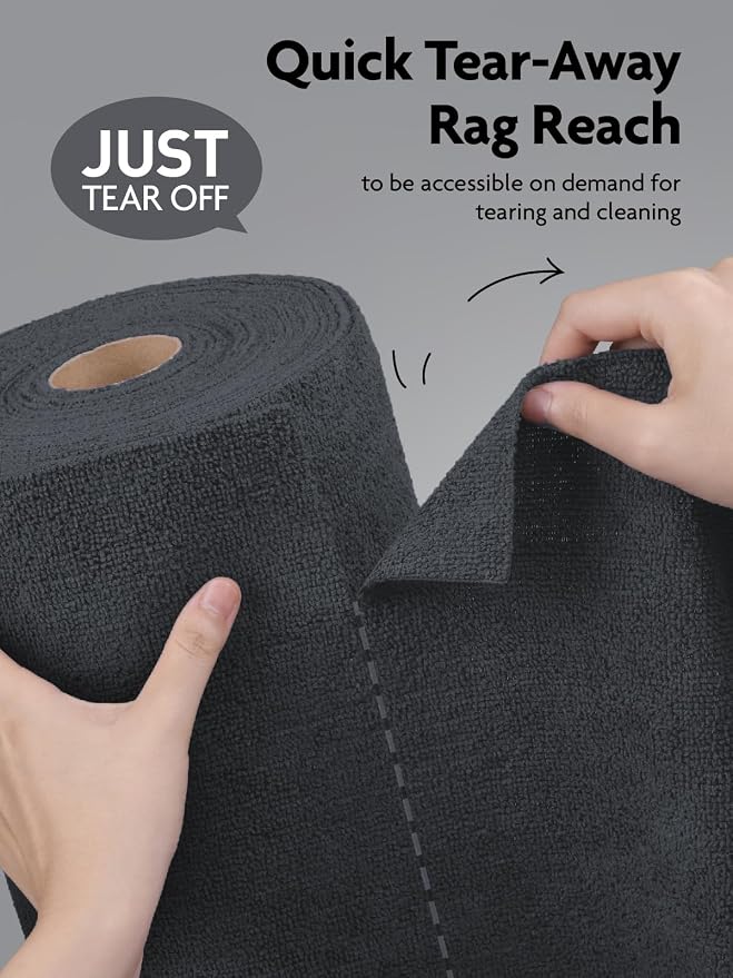 Fantasticlean Microfiber Cleaning Cloth Roll-30 Sheets, Tear-away Microfiber - Image 2