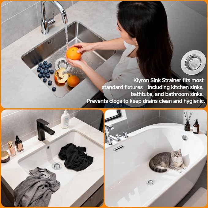 3-Pack Stainless Steel Kitchen Sink Strainer – 2026 Deep Basket Drain Filter - Image 4
