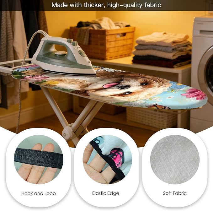 Nuxovilar Puppy Butterfly Ironing Board Cover 15x54 Needle Cotton - Image 5