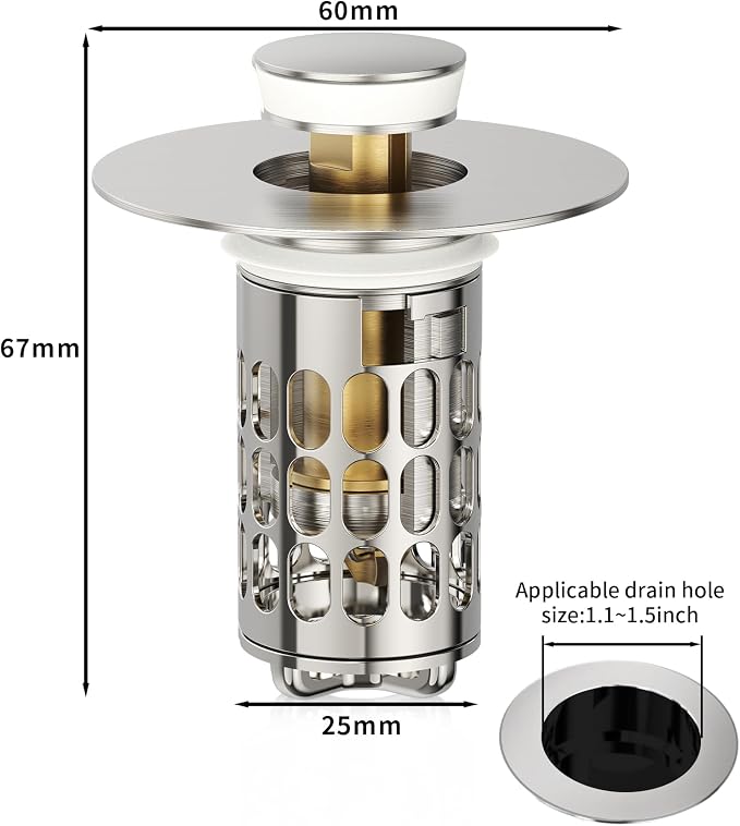 QYHNYJF Upgraded Bathroom Sink Stopper - Image 2