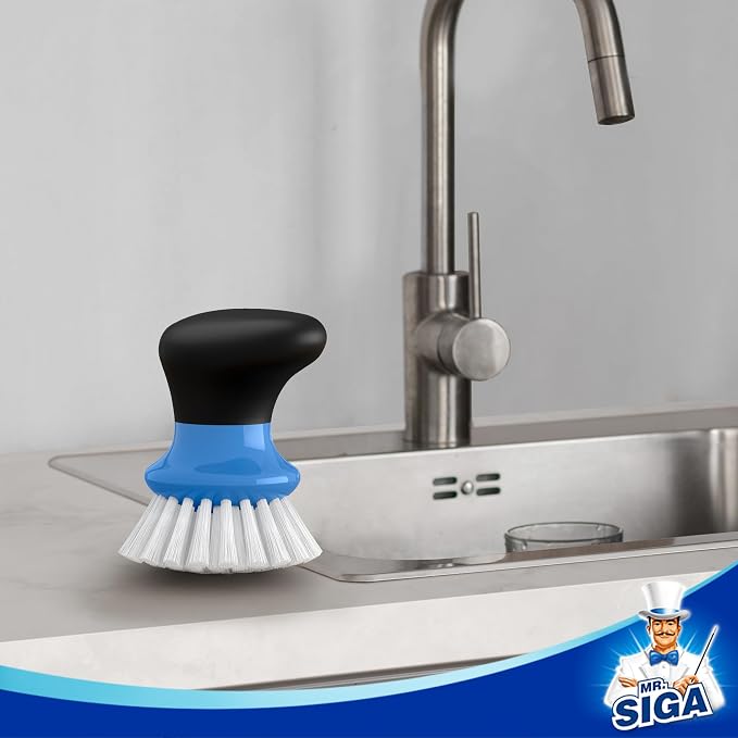 MR.SIGA Dish Scrub Brush, Palm Brush Dish Scrubber, sink cleaning, palm scrubber - Image 6