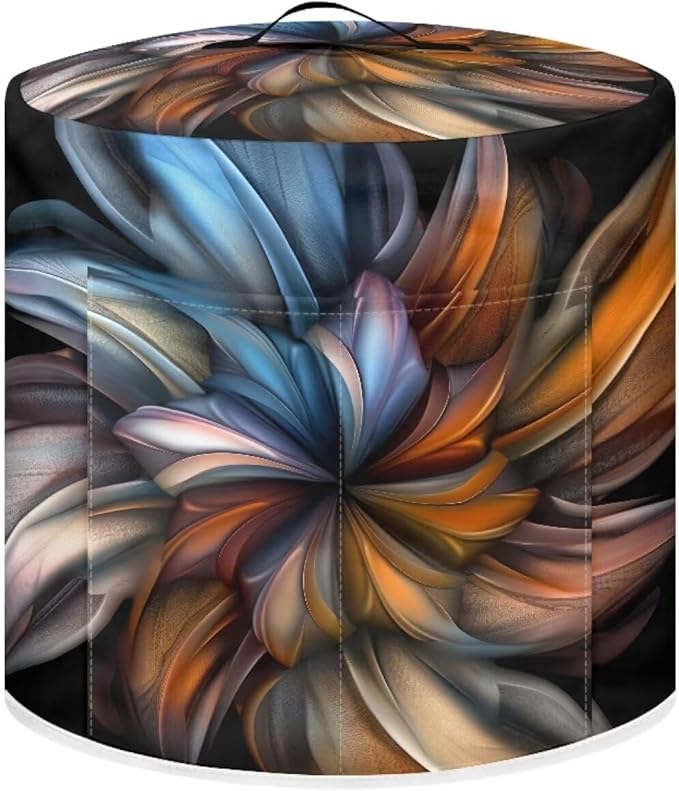 Boho Floral Pressure Cooker Cover, Kitchen Appliance Dust Cover, Rice Cooker Protective Cover with Pocket, Suitable for Air Fryer Cover, Toaster Cover, Oven Cover