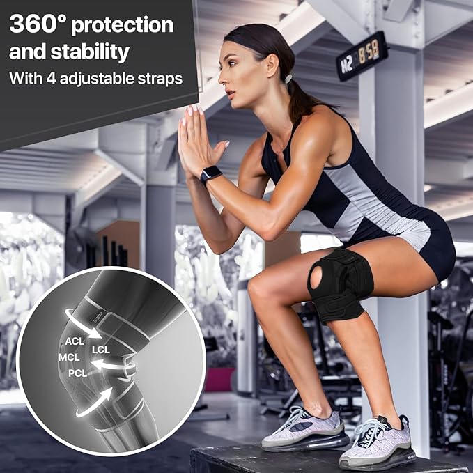 DR. BRACE ELITE Knee Brace with Side Stabilizers & Patella Gel Pads for Maximum Knee Pain Support and fast recovery for men and women-Please Check How To Size Video (Pluto, XX-Large)